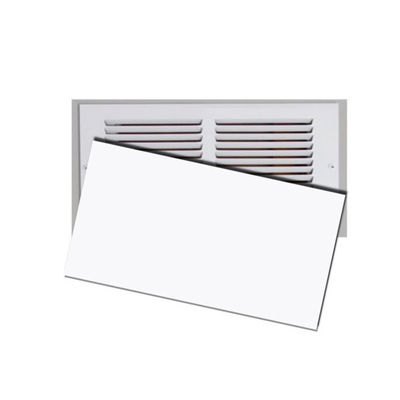 Couvercle de ventilation magnétique épais personnalisé avec surface en PVC blanc et aimant en caoutchouc composite