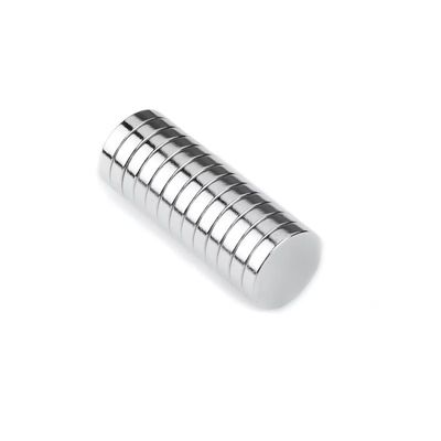 Magnet à disque de néodyme N52 recouvert de nickel 10 mm x 2 mm pour des performances industrielles optimales