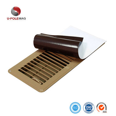 Couvercle de ventilation magnétique épais personnalisé avec surface en PVC blanc et aimant en caoutchouc composite