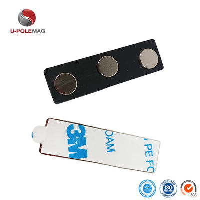 3m auto-adhésif de soutien en plastique badge de nom 12g trois disques aimants bar Magnet
