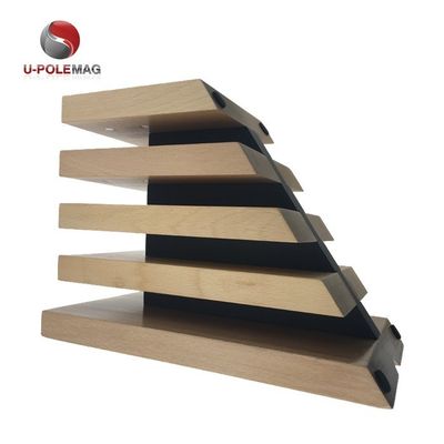 Logo personnalisé Porte-bloc de couteau magnétique pour cuisine en bois durable