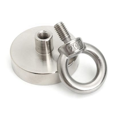 Magnet au néodyme à haute tolérance POTN08-75 550 lbs Fort avec trou de vis pour la pêche