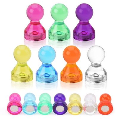 11mm Dia Pot Shape Magnétique Push Pins pour les cartes de bureau dans un design coloré