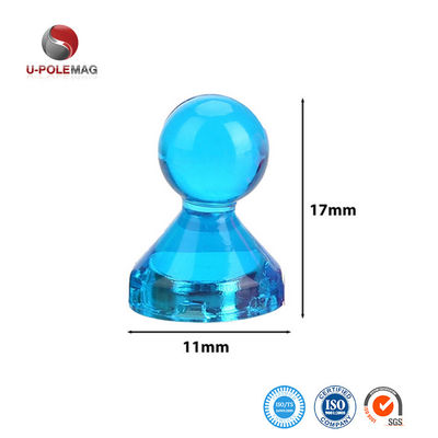 11mm Dia Pot Shape Magnétique Push Pins pour les cartes de bureau dans un design coloré