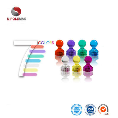 11mm Dia Pot Shape Magnétique Push Pins pour les cartes de bureau dans un design coloré