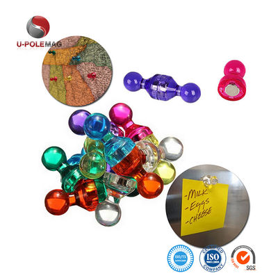 11mm Dia Pot Shape Magnétique Push Pins pour les cartes de bureau dans un design coloré