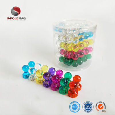 11mm Dia Pot Shape Magnétique Push Pins pour les cartes de bureau dans un design coloré