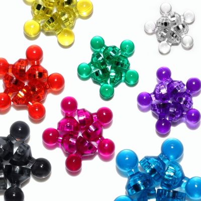 Pinceau de poussée magnétique en néodyme en plastique de couleur personnalisée pour aimants de bureau