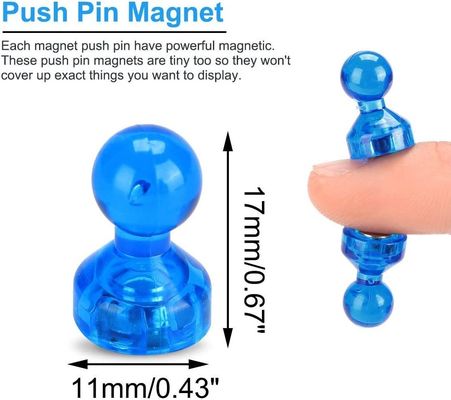 Pinceau de poussée magnétique en néodyme en plastique de couleur personnalisée pour aimants de bureau