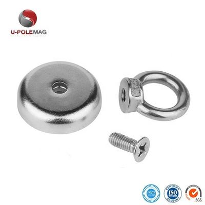 UPN04-75 aimant de pêche en néodyme de 350 lbs avec boulon et type de crochet de tolérance /-0,1 mm