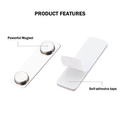 310g 45x13mm Mousse auto-adhésive Magnétique fort Badge de nom avec deux aimants Parfait