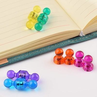 8 couleurs variées aimants à broches permanentes aimants de réfrigérateur forts pour bureau