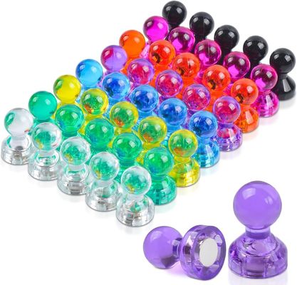 8 couleurs variées aimants à broches permanentes aimants de réfrigérateur forts pour bureau