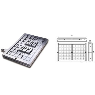 Table électro-magnétique permanente polyvalente, chaque pôle, force magnétique supérieure à 380 kgf