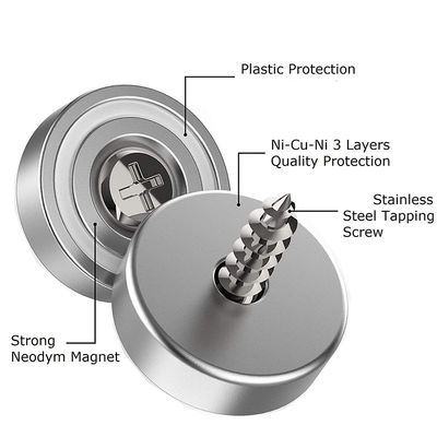 Magnets néomidiens Coupe magnétique néodymienne avec trou de contre-enfoncement Environ 25-30 jours Délai de livraison