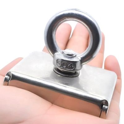 Magnéte de pot rectangulaire carré personnalisé avec vis M10 et force de traction de 330lbs