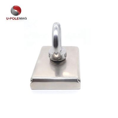 Magnéte de pot rectangulaire carré personnalisé avec vis M10 et force de traction de 330lbs
