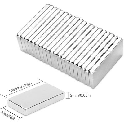 Tolérance /-0,05 mm aimants en néodyme N45 super forts revêtus de nickel pour blocs rectangulaires