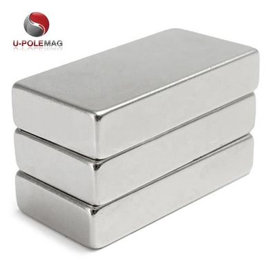 80C-220C résistant à la température N52 40x20x10 aimant au néodyme avec revêtement au nickel