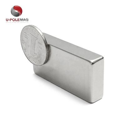 80C-220C résistant à la température N52 40x20x10 aimant au néodyme avec revêtement au nickel