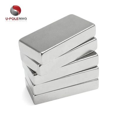 80C-220C résistant à la température N52 40x20x10 aimant au néodyme avec revêtement au nickel