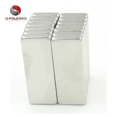 80C-220C résistant à la température N52 40x20x10 aimant au néodyme avec revêtement au nickel
