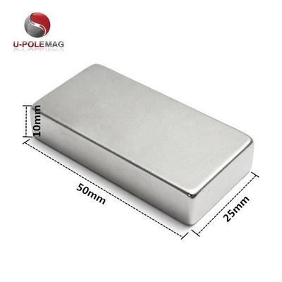 80C-220C résistant à la température N52 40x20x10 aimant au néodyme avec revêtement au nickel
