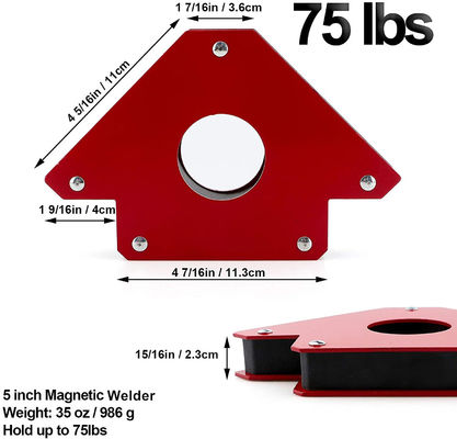 Porteurs de soudure magnétique à forme de flèche forte pour plusieurs angles 2,2 kg Support personnalisé OEM