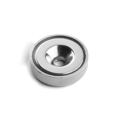 Super puissance 25mm Magnet de tasse avec contre-enfoncement Forteur du trou approximativement 19kg For d1 5,5 mm