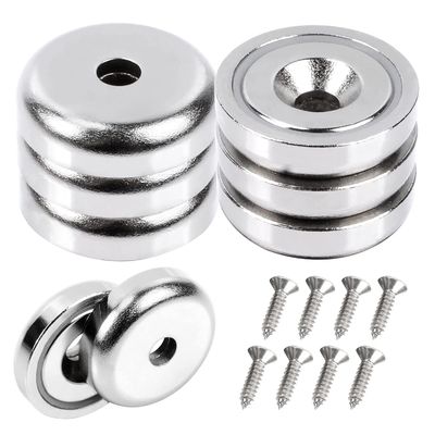 Super puissance 25mm Magnet de tasse avec contre-enfoncement Forteur du trou approximativement 19kg For d1 5,5 mm