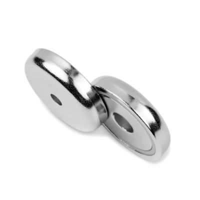 32 mm magnéte de pot de néodyme avec trou de contre-enfoncement 32 kg capacité de traction 1,26 pouces de diamètre