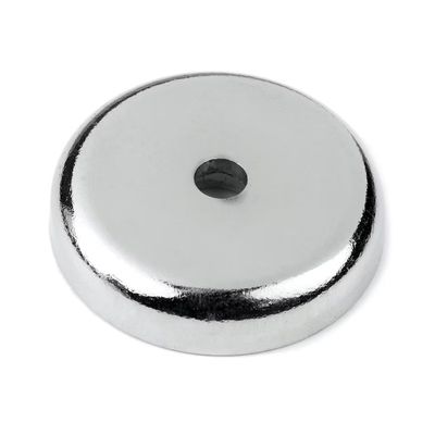 D42mm Pot Magnet avec une base magnétique en néodyme en tasse ronde et une forte force de déplacement