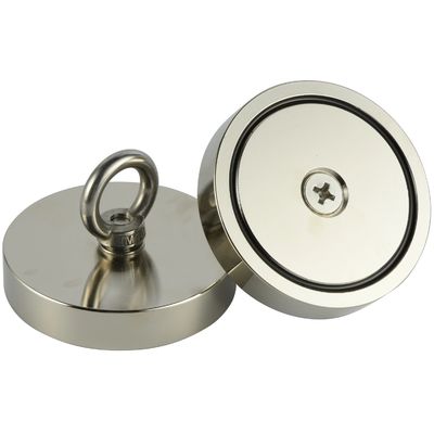 Magnéte de recherche circulaire à double face industrielle à forte force de traction de qualité NdFeb