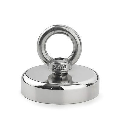 Magnet de pêche au néodyme à récupération de traction de 120 kg avec tolérance précise /-1% et boulon à corde