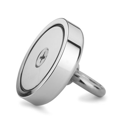 Magnet de pêche au néodyme à récupération de traction de 120 kg avec tolérance précise /-1% et boulon à corde