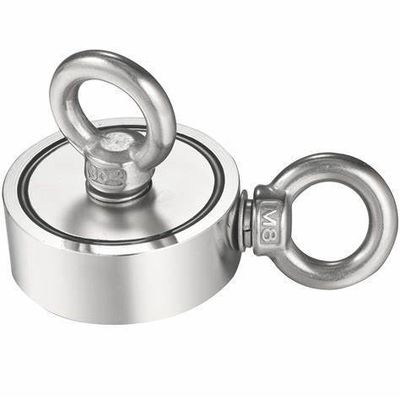 300 kg de force de traction en forme de tasse à double face Magnéte de pêche pour récupération fiable