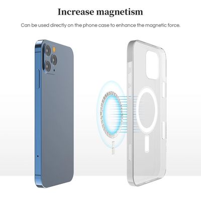Magnéte composite néodymium chargement sans fil anneau magnétique Snap Adapter pour MagSafe Case