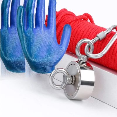 Rings de levage doubles personnalisés 400 kg aimant de pêche à double face néodyme pour emballage de boîtes à outils