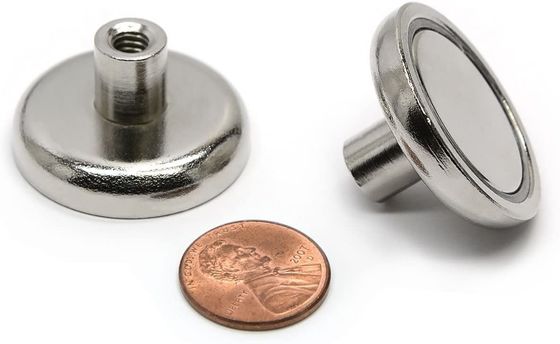 Pot à tasse à filetage interne au néodyme à aimant industriel avec force de traction personnalisée