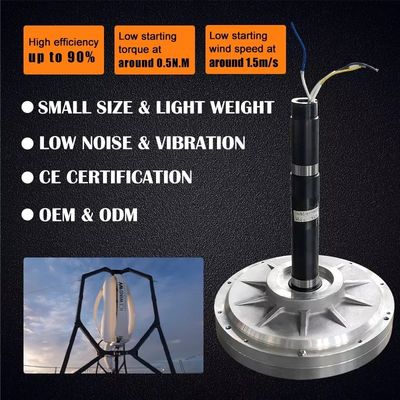 AFPMG520 Générateur de moteur à turbine éolienne à axe vertical de 1 kW pour boîtier en alliage d'aluminium