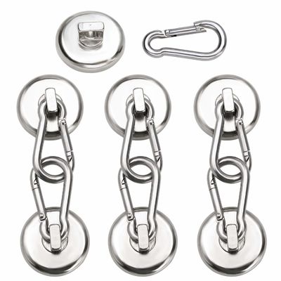 Neodymium Round Magnetic Snap Hook avec porte-clés en carabiner et tolérance élevée ±1 mm