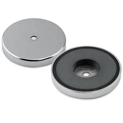 3.2" Magnéte en ferrite en forme de tasse en céramique chromée 75lbs tir pour intérieur et extérieur