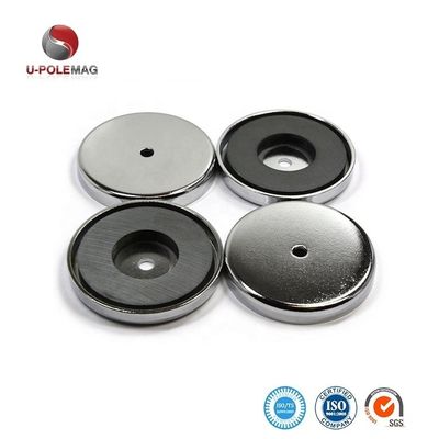 3.2" Magnéte en ferrite en forme de tasse en céramique chromée 75lbs tir pour intérieur et extérieur
