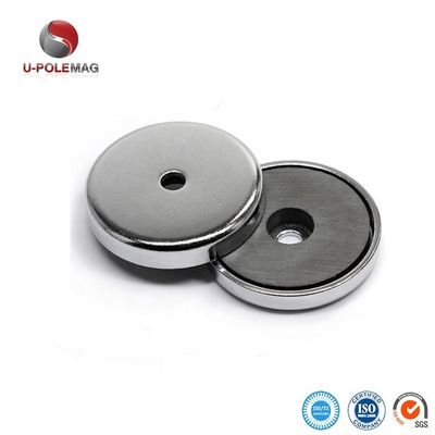 3.2" Magnéte en ferrite en forme de tasse en céramique chromée 75lbs tir pour intérieur et extérieur