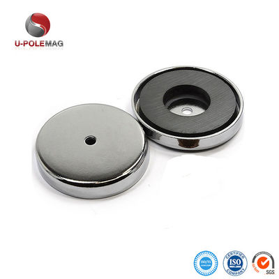 ISO/TS16949 2002 Certifié D80mm Porteur d'aimant de tasse de ferrite avec trou anti-enfoncement D6mm
