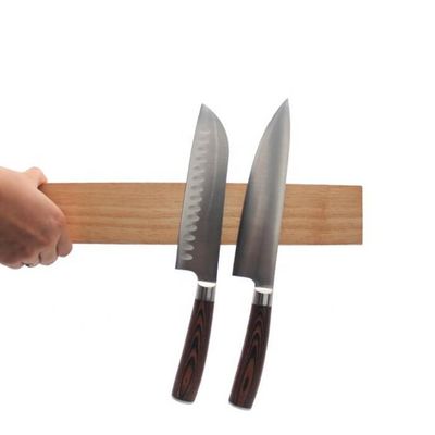 Réservoir à bande magnétique en bois Porteur de couteau magnétique Suction magnétique Levier suspendu Accessoire de cuisine