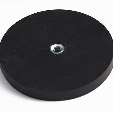 Magnéte de pot en caoutchouc revêtu Magnéte de caoutchouc au néodyme D36*6mm-M6 Permanent Perforé