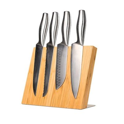 Accepté OEM ODM Bamboo Magnétique Stand Bloc de couteau magnétique pour les ustensiles de cuisine Plus