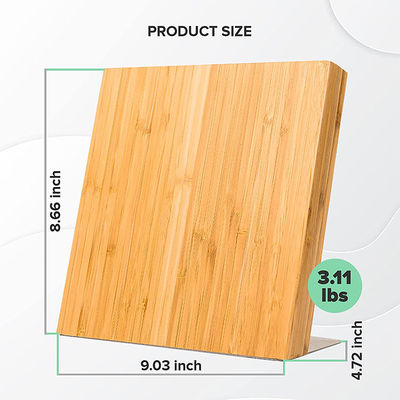 Accepté OEM ODM Bamboo Magnétique Stand Bloc de couteau magnétique pour les ustensiles de cuisine Plus