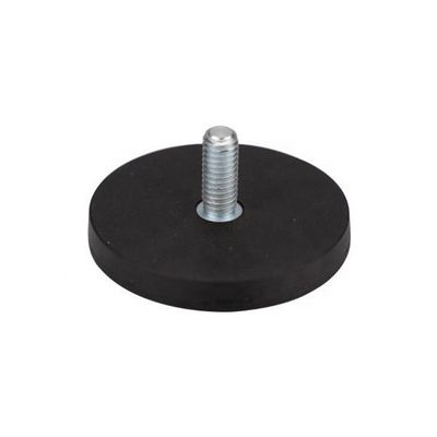 D66mm Magnés de pot en néodyme caoutchuté avec une force de 20 kg et un revêtement en caoutchouc durable
